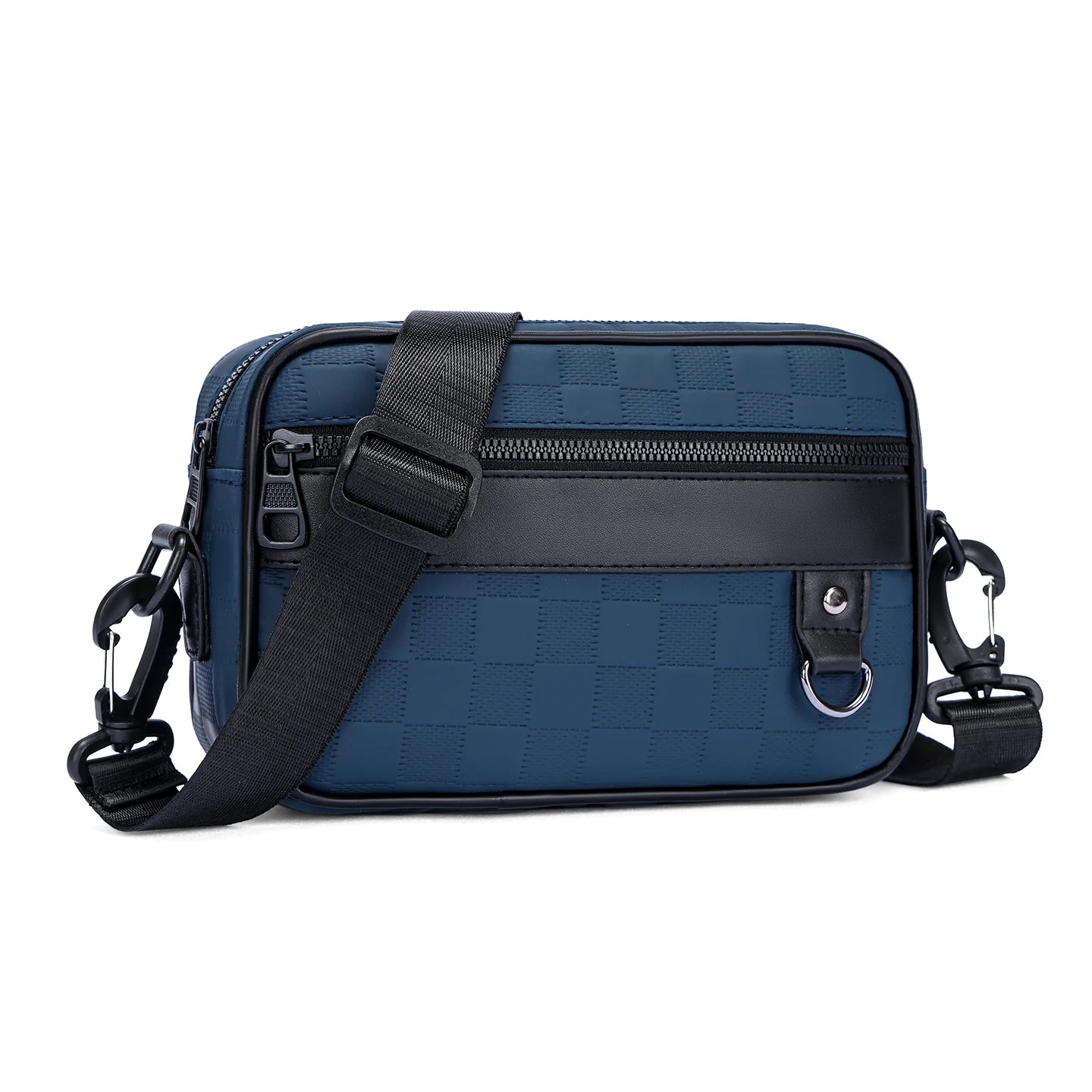 Men's PU Leather Crossbody Bag – Business Shoulder Bag for Work & Travel