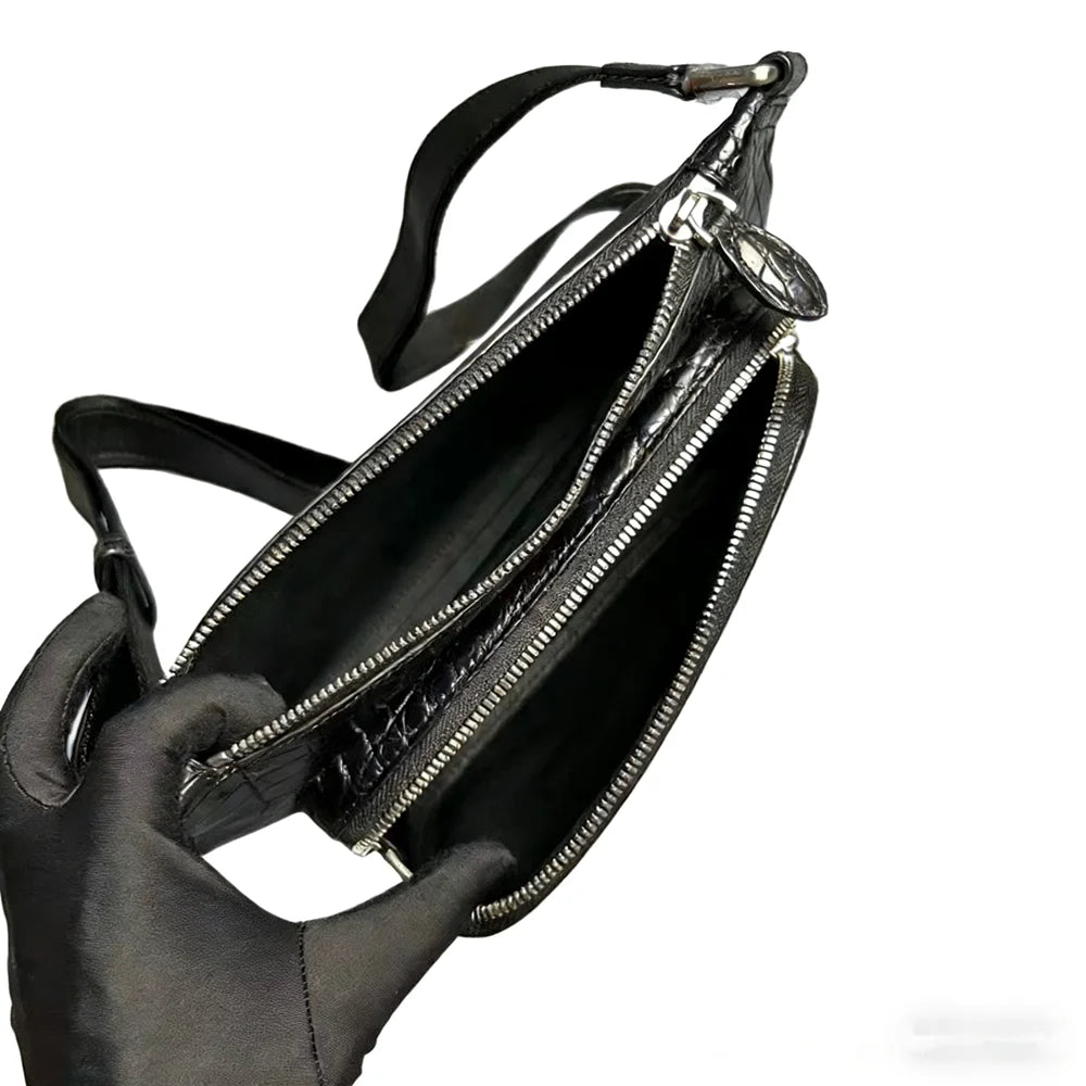 Crocodile Leather Belt Bag Men – Luxury Crossbody Waist Pack