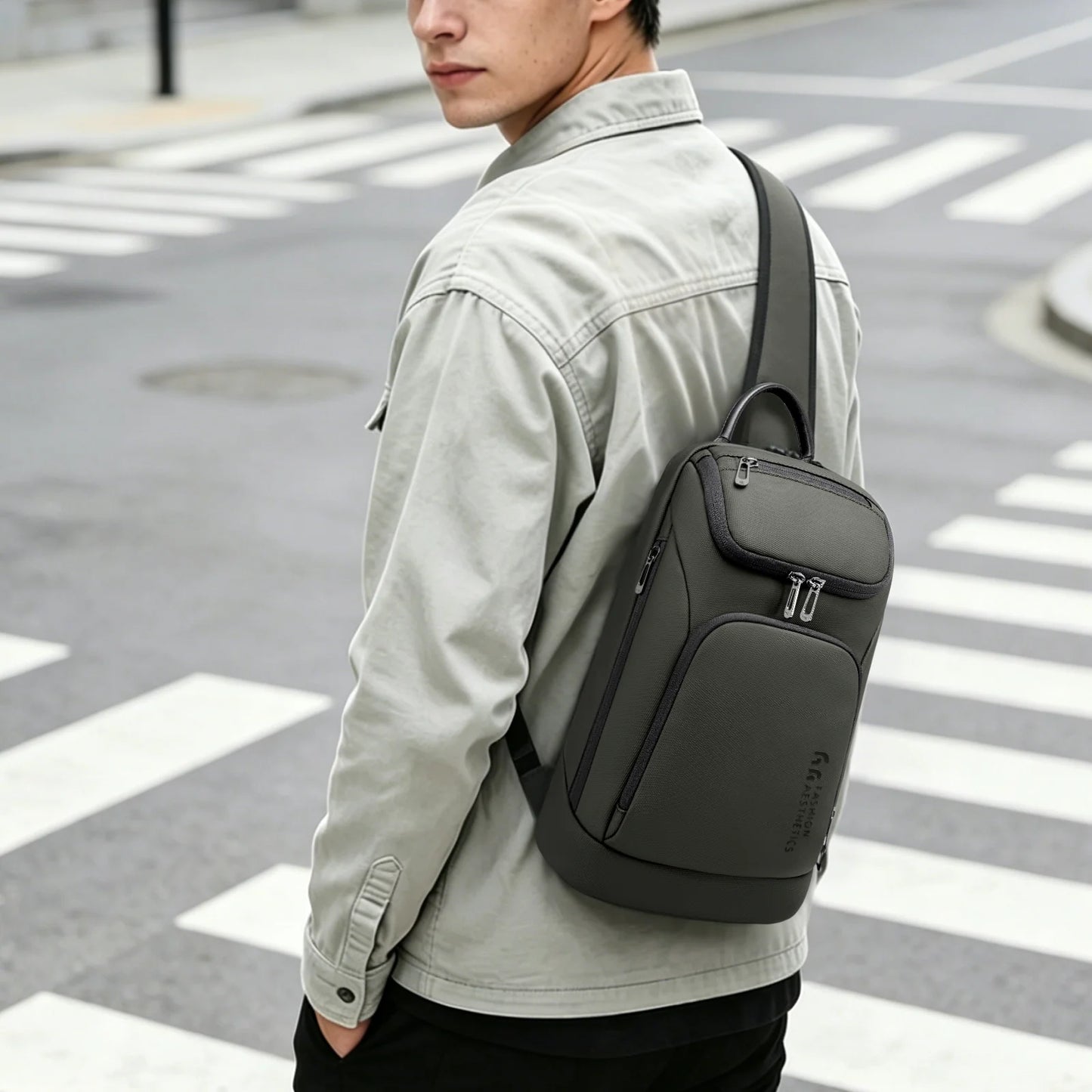 Men's Waterproof Crossbody Sling Bag – Fits 11" iPad
