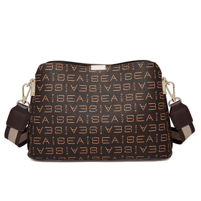 FOXER Monogram Women Shoulder Tote Bag 2026 Fashion Commuter Female Large Crossbody Purse for Mom