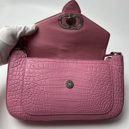 Crocodile Leather Shoulder Bag – Women's Flap Crossbody