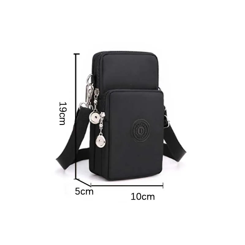Women's Crossbody Phone Bag – Nylon Shoulder Wallet Purse