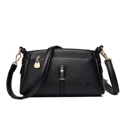 Soft Leather Shoulder Bag for Women – Luxury Crossbody Messenger Purse