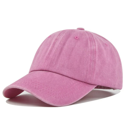 Solid Color Washed Cotton Baseball Cap – Unisex Dad Hat