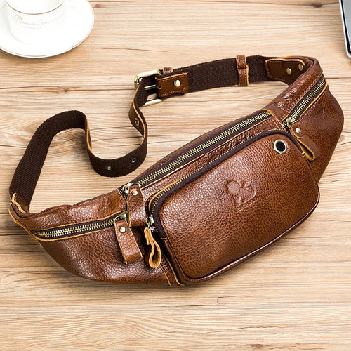 Men's Genuine Leather Waist Bag & Fanny Pack