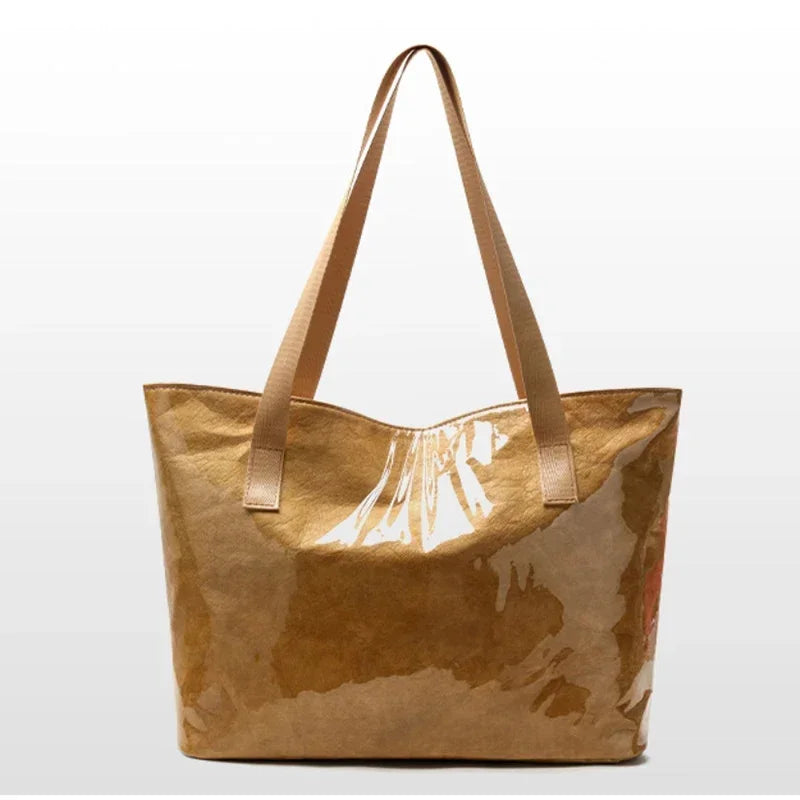 Large Capacity PVC Tote Bag with Mini Coin Purse – Women's Shoulder Bag