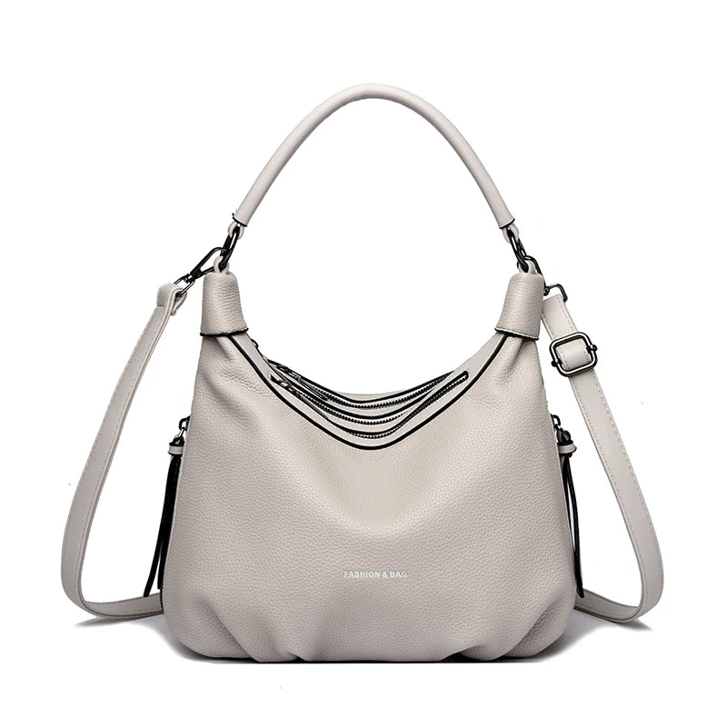 Leather Hobo Shoulder Bag for Women – Crossbody Handbag