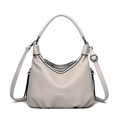 Leather Hobo Shoulder Bag for Women – Crossbody Handbag