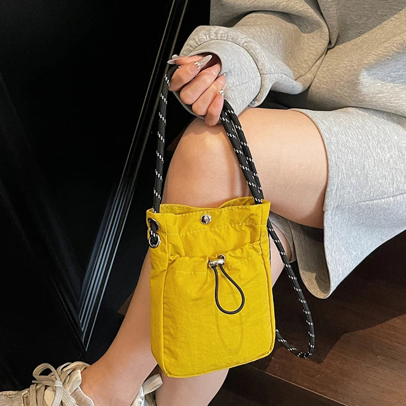 Women's Drawstring Mini Crossbody Shoulder Bag