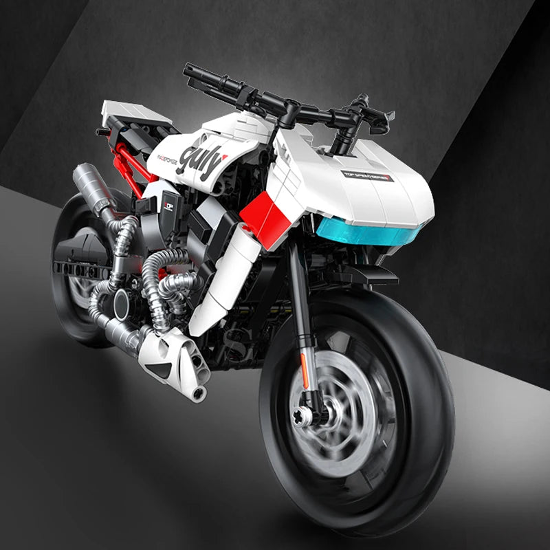 Racing Motorcycle Building Blocks Set – MOC Technic Bike Model