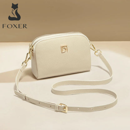 Foxer Lady S Shoulder Bag Genuine Leather Casual Crossbody Solid Commute Mother Day Gift