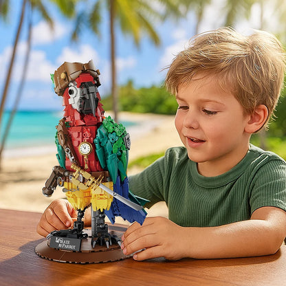 MOC Pirate Parrot Building Blocks – Creative Animal Room Decor Set