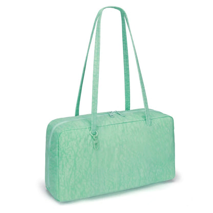Nylon Shoulder Bag – Polka Dot & Leopard Print Tote for Women