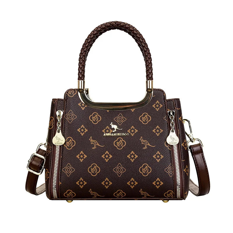 Vintage Crocodile-Embossed PU Leather Handbag – Women's Luxury Tote & Crossbody Bag