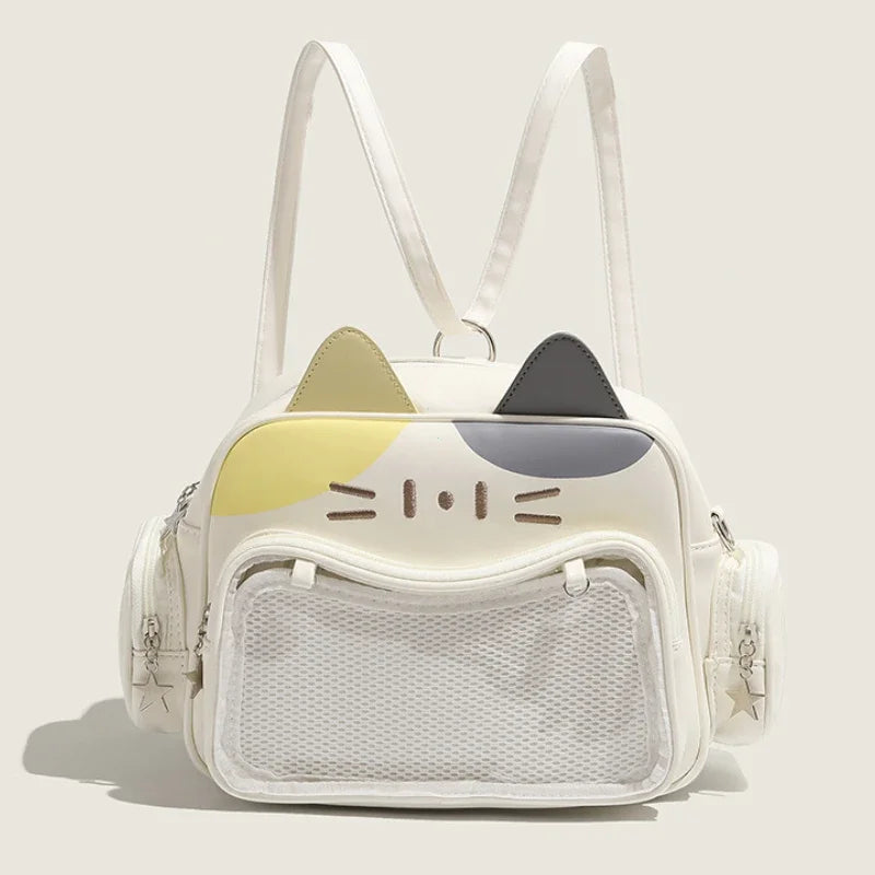 Kawaii Cat Ita Backpack – Y2K Aesthetic Girls School Bag
