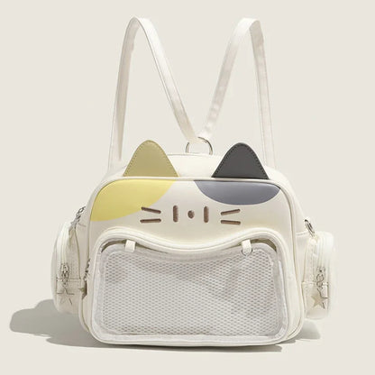 Kawaii Cat Ita Backpack – Y2K Aesthetic Girls School Bag