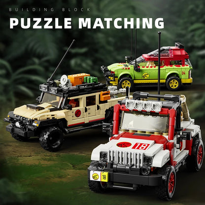 Jurassic Dinosaur Off-Road Vehicle MOC Building Blocks 3-in-1
