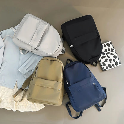 Large Capacity Nylon School Backpack for Teen Girls & Women