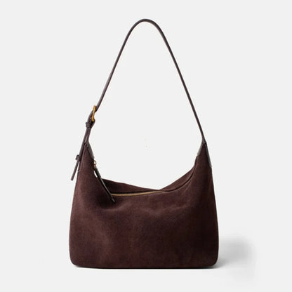 Vintage Leather Shoulder Bag – Large Capacity Underarm Purse for Women