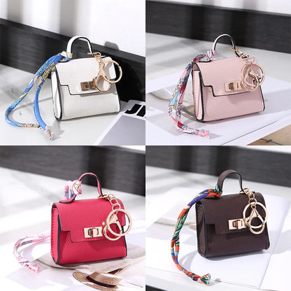 Mini Coin Purse Keychain – Luxury Leather Bag Charm Wallet