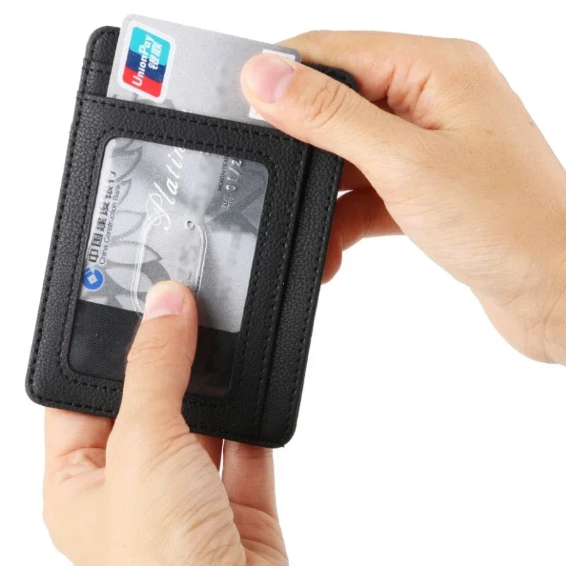 RFID Blocking Slim Wallet – Minimalist Leather Card Holder for Men