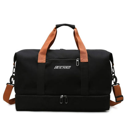 Travel Gym Duffle Bag – Waterproof Weekender with Shoe Compartment