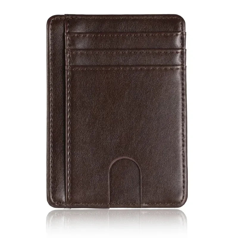 RFID Blocking Slim Wallet – Minimalist Leather Card Holder for Men