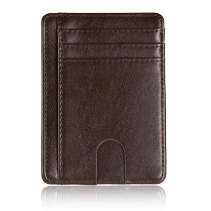 RFID Blocking Slim Wallet – Minimalist Leather Card Holder for Men
