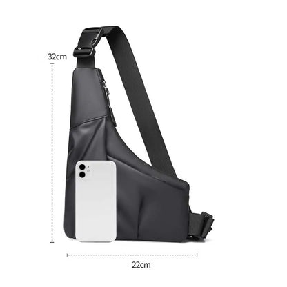 Anti-Theft Sling Bag – Men's Triangle Chest Crossbody
