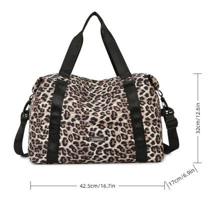 Leopard Print Duffle Bag – Large Gym & Travel Tote