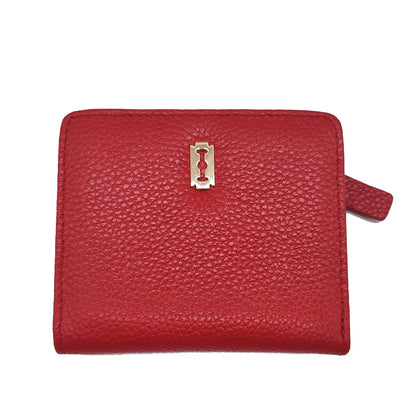 Women's Genuine Cowhide Leather Small Wallet with Multiple Card Slots