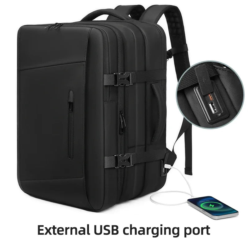 Vacuum Compression Travel Backpack – 17" Laptop, Large Capacity, Hiking & Business