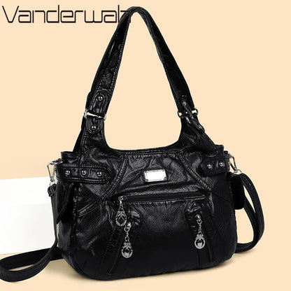 Hobo Bag for Women – Washed Soft PU Leather Shoulder Tote