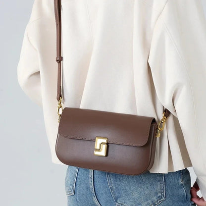 Leather Crossbody Bag – Women's Small Square Shoulder Bag