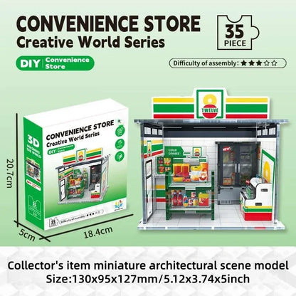 3D DIY Acrylic Puzzle Kit – Street View Miniature Scene Model