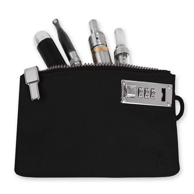 Lockable Money Bag with Combination Lock Zipper Pouch