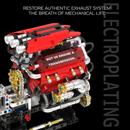 V8 Engine Building Blocks Set – 812+ Pcs Motorized Model Kit