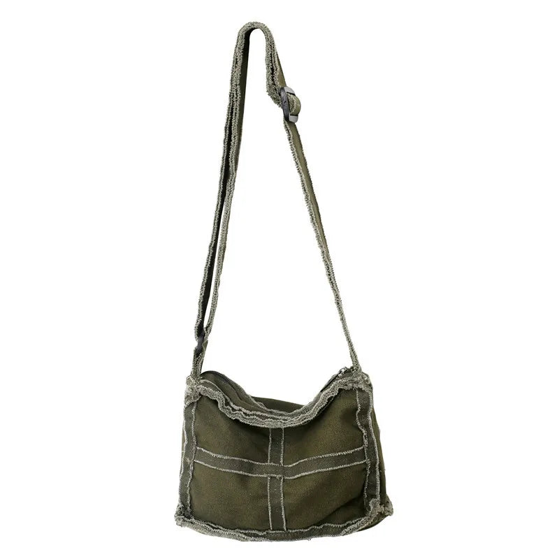 Canvas Crossbody Bag – Retro Vintage Messenger for Women & Men