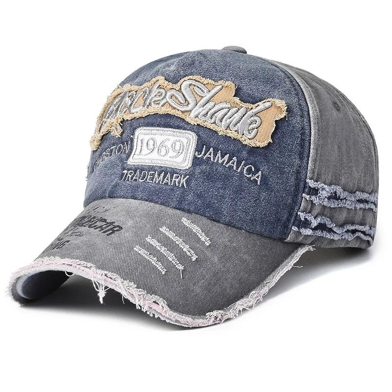 Shark Embroidery Baseball Cap – Unisex Cotton Snapback Hat