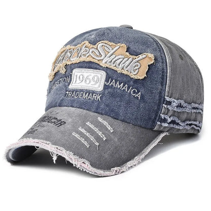 Shark Embroidery Baseball Cap – Unisex Cotton Snapback Hat