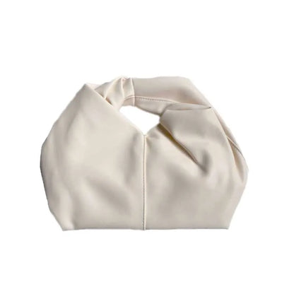 Ruched PU Leather Shoulder Bag – Women's Small Crossbody Clutch