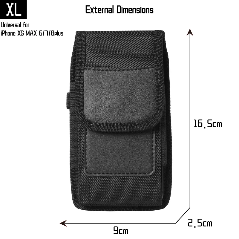 Nylon Cell Phone Waist Bag – Fanny Pack with Belt Loop for Men & Women
