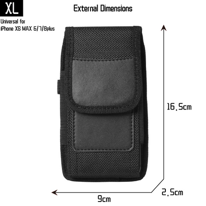 Nylon Cell Phone Waist Bag – Fanny Pack with Belt Loop for Men & Women