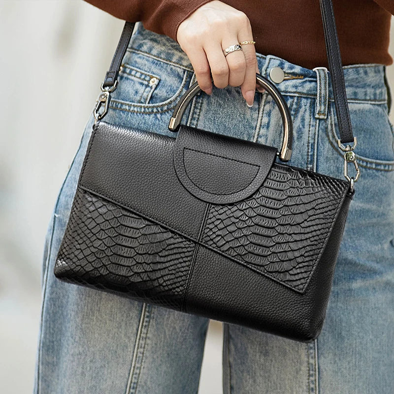 Woven Texture PU Leather Crossbody Bag for Women