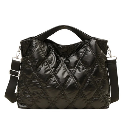 Diamond Quilted Large Capacity Crossbody Shoulder Bag