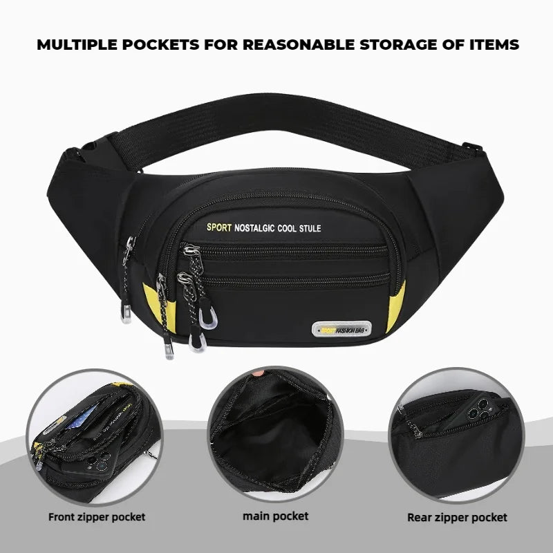 Men's Fanny Pack Multi-Pocket Waist Bag for Sports & Outdoor