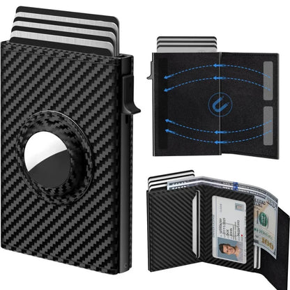 AirTag Wallet RFID Blocking Pop-Up Card Holder for Men