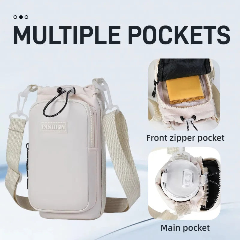 Mini Crossbody Phone Bag with Water Bottle Holder for Women