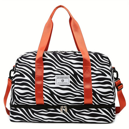 Animal Print Women's Duffle Bag – Large Nylon Gym & Travel Weekender
