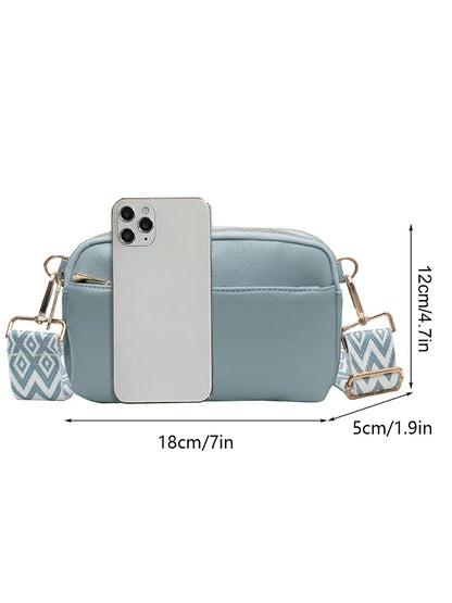 Vegan Leather Crossbody Bag for Women – Minimalist PU Shoulder Bag
